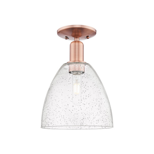 Arcadia One Light Semi-Flush Mount in Antique Copper (405|7161CACGBD94)