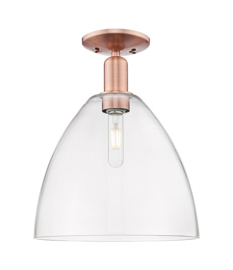 Arcadia One Light Semi-Flush Mount in Antique Copper (405|7161CACGBD122)