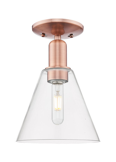 Arcadia One Light Semi-Flush Mount in Antique Copper (405|7161CACGBC82)