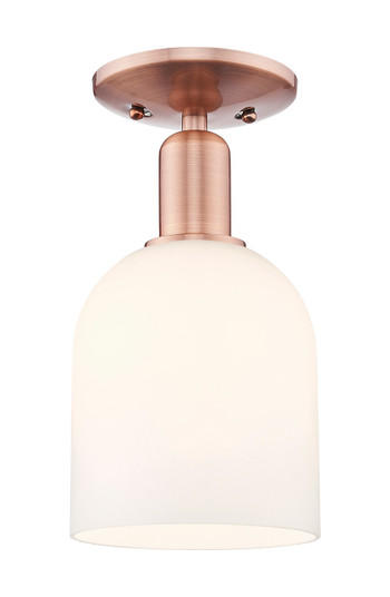 Arcadia One Light Semi-Flush Mount in Antique Copper (405|7161CACG5586GWH)