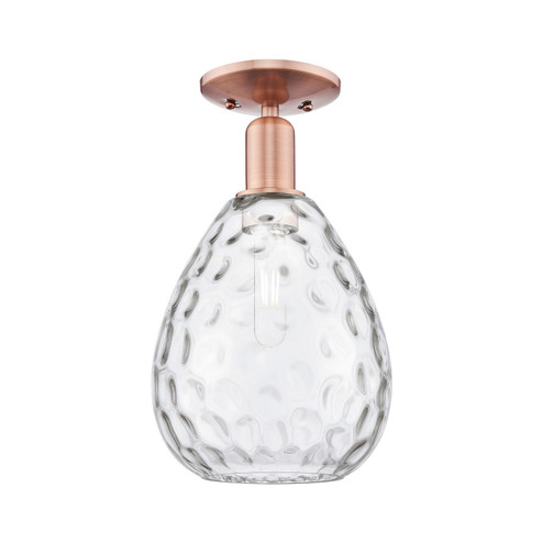 Arcadia One Light Semi-Flush Mount in Antique Copper (405|7161CACG372)