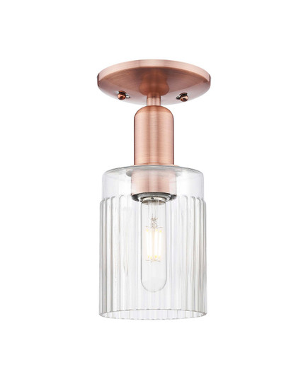 Arcadia One Light Semi-Flush Mount in Antique Copper (405|7161CACG342)
