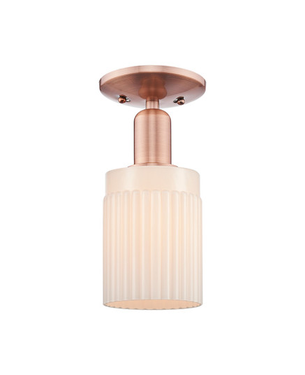 Arcadia One Light Semi-Flush Mount in Antique Copper (405|7161CACG341)