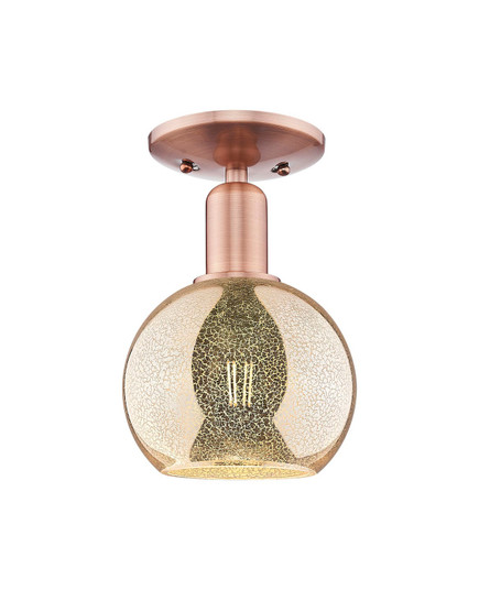 Arcadia One Light Semi-Flush Mount in Antique Copper (405|7161CACG1286)