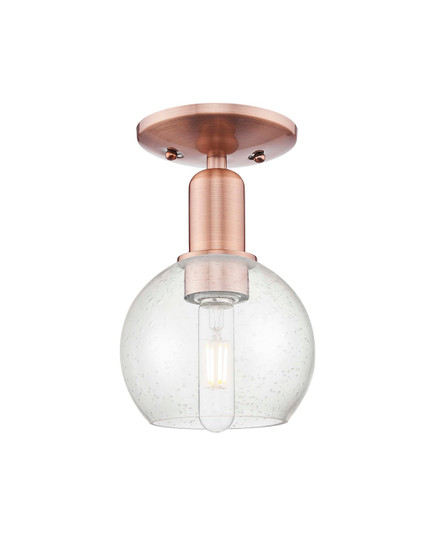 Arcadia One Light Semi-Flush Mount in Antique Copper (405|7161CACG1248)