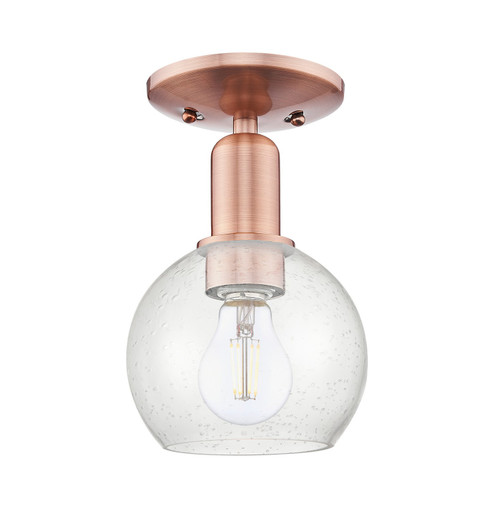Arcadia One Light Semi-Flush Mount in Antique Copper (405|7161CACG1246)