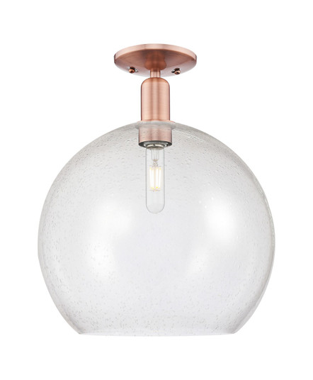 Arcadia One Light Semi-Flush Mount in Antique Copper (405|7161CACG12414)