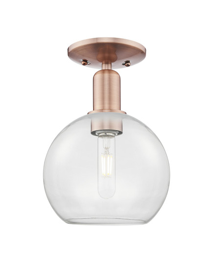 Arcadia One Light Semi-Flush Mount in Antique Copper (405|7161CACG1228)