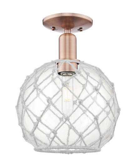 Arcadia One Light Semi-Flush Mount in Antique Copper (405|7161CACG12210RW)