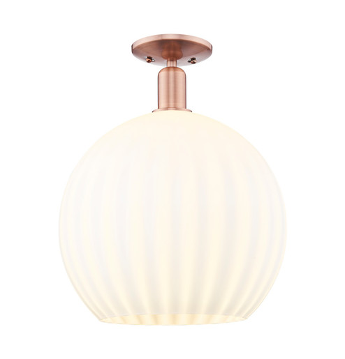 Arcadia One Light Semi-Flush Mount in Antique Copper (405|7161CACG121714WV)