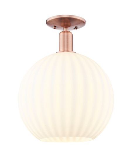 Arcadia One Light Semi-Flush Mount in Antique Copper (405|7161CACG121712WV)