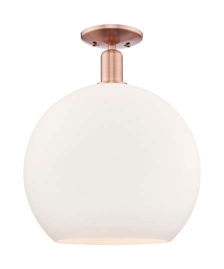 Arcadia One Light Semi-Flush Mount in Antique Copper (405|7161CACG12114)