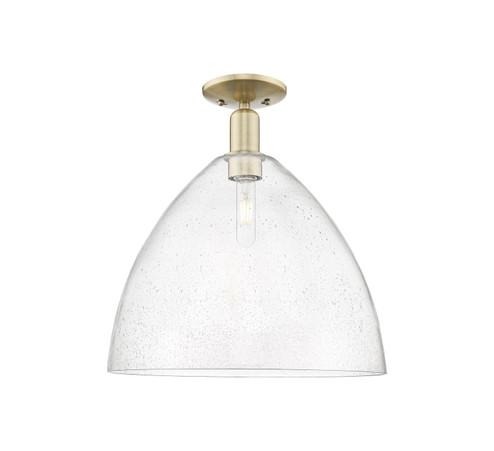 Arcadia One Light Semi-Flush Mount in Antique Brass (405|7161CABGBD164)