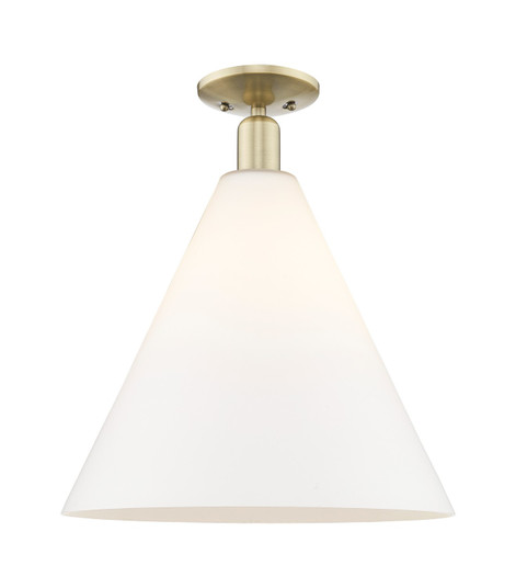 Arcadia One Light Semi-Flush Mount in Antique Brass (405|7161CABGBC161)