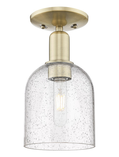 Arcadia One Light Semi-Flush Mount in Antique Brass (405|7161CABG5586SDY)
