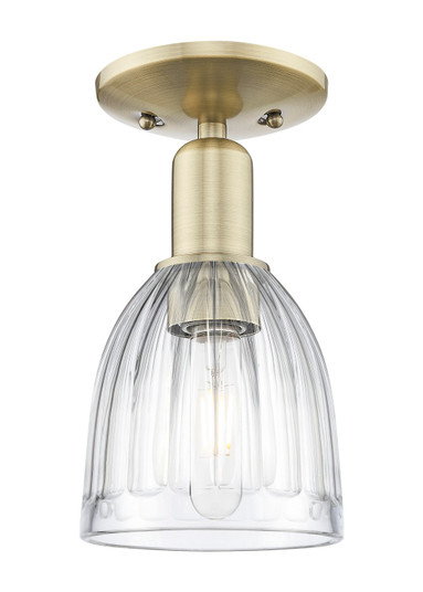 Arcadia One Light Semi-Flush Mount in Antique Brass (405|7161CABG442)