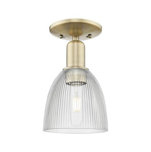 Arcadia One Light Semi-Flush Mount in Antique Brass (405|7161CABG382)