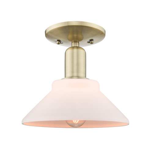 Arcadia One Light Semi-Flush Mount in Antique Brass (405|7161CABG131)