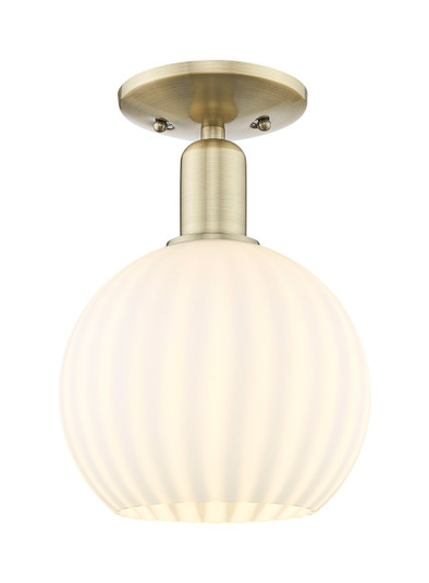Arcadia One Light Semi-Flush Mount in Antique Brass (405|7161CABG12178WV)