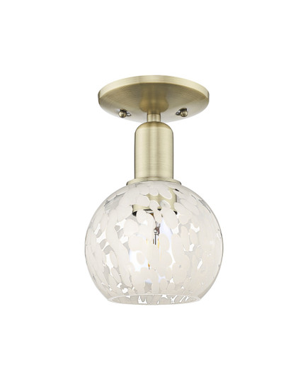 Arcadia One Light Semi-Flush Mount in Antique Brass (405|7161CABG12166WM)