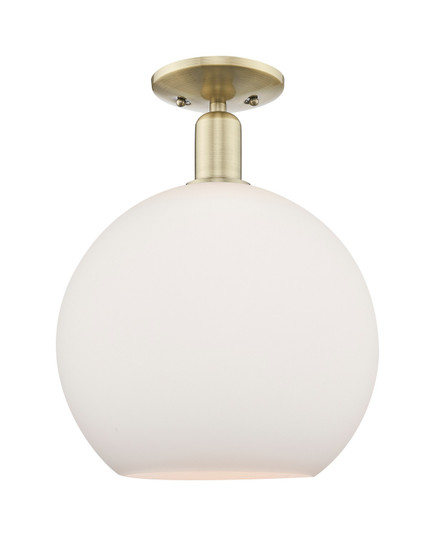 Arcadia One Light Semi-Flush Mount in Antique Brass (405|7161CABG12112)