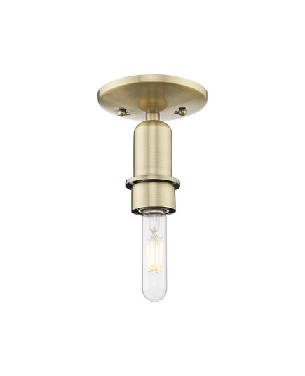 Arcadia One Light Semi-Flush Mount in Antique Brass (405|7161CAB)