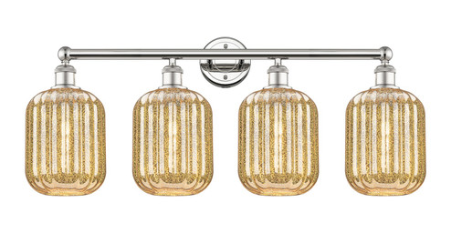 Edison Four Light Bath Vanity in Polished Nickel (405|6164WPNG4607ME)