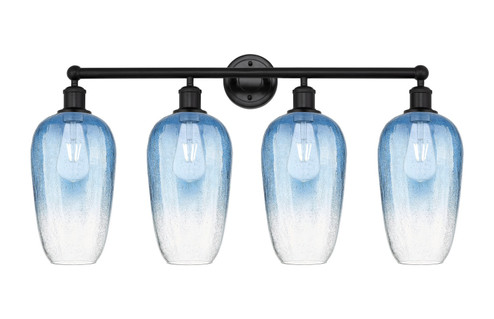 Edison Four Light Bath Vanity in Matte Black (405|6164WBKG4847SB)
