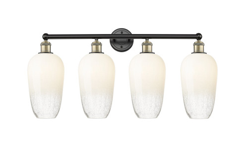 Edison Four Light Bath Vanity in Black Antique Brass (405|6164WBABG4847OP)