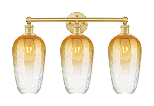 Edison Three Light Bath Vanity in Satin Gold (405|6163WSGG4847AM)