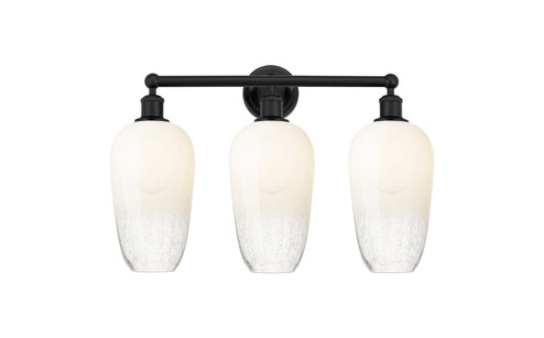 Edison Three Light Bath Vanity in Matte Black (405|6163WBKG4847OP)