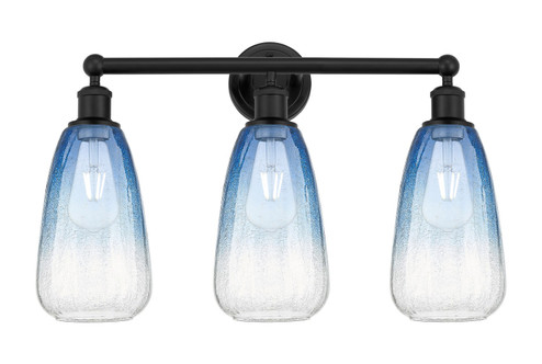 Edison Three Light Bath Vanity in Matte Black (405|6163WBKG4806SB)