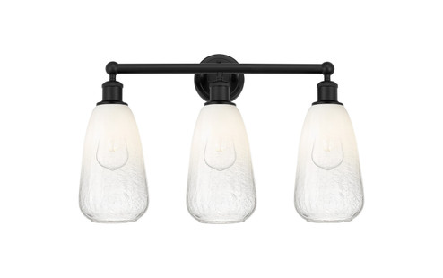 Edison Three Light Bath Vanity in Matte Black (405|6163WBKG4806OP)