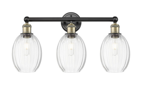 Edison Three Light Bath Vanity in Black Antique Brass (405|6163WBABG4596CL)