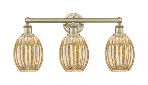 Edison Three Light Bath Vanity in Antique Brass (405|6163WABG4596ME)
