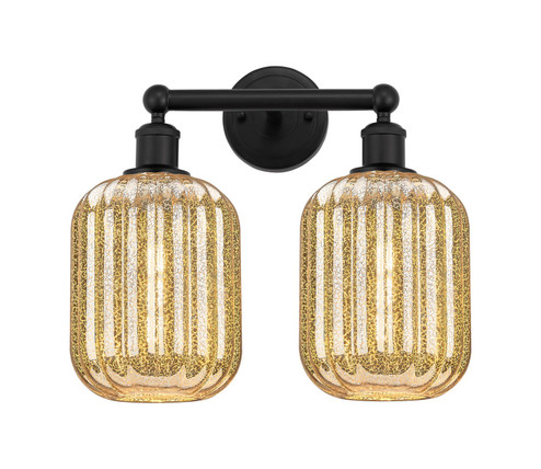 Edison Two Light Bath Vanity in Matte Black (405|6162WBKG4607ME)