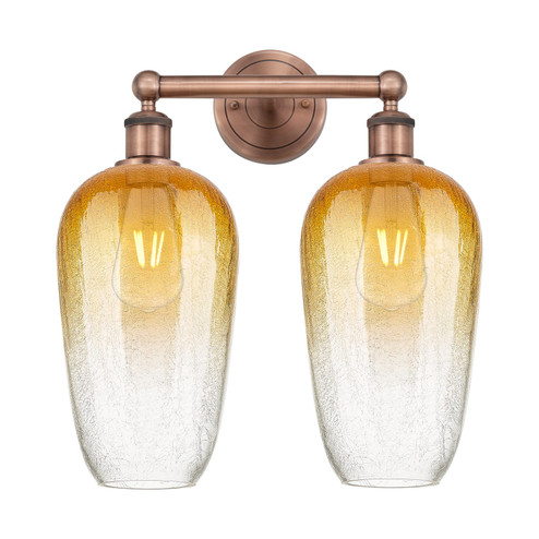 Edison Two Light Bath Vanity in Antique Copper (405|6162WACG4847AM)