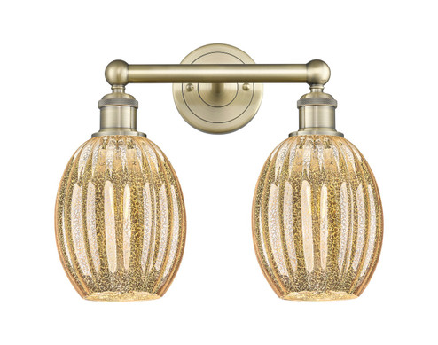 Edison Two Light Bath Vanity in Antique Brass (405|6162WABG4596ME)