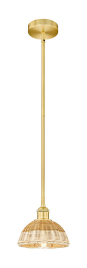 Edison One Light Mini Pendant in Satin Gold (405|6161SSGNBD275NAT)