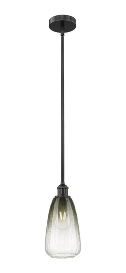 Edison One Light Mini Pendant in Matte Black (405|6161SBKG4806SL)