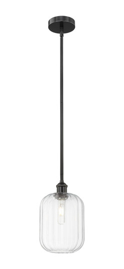 Edison One Light Mini Pendant in Matte Black (405|6161SBKG4607CL)
