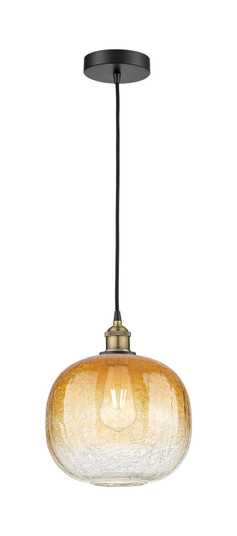 Edison One Light Mini Pendant in Black Antique Brass (405|6161PBABG48110AM)