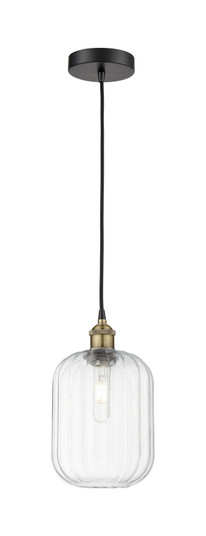 Edison One Light Mini Pendant in Black Antique Brass (405|6161PBABG4607CL)