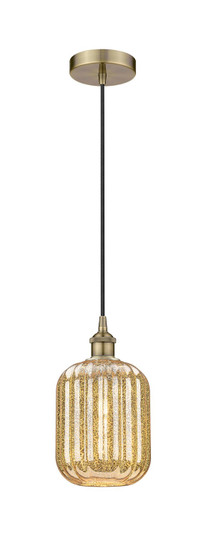 Edison One Light Mini Pendant in Antique Brass (405|6161PABG4607ME)