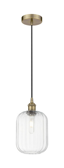 Edison One Light Mini Pendant in Antique Brass (405|6161PABG4607CL)