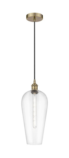 Edison One Light Mini Pendant in Antique Brass (405|6161PABG4568CL)