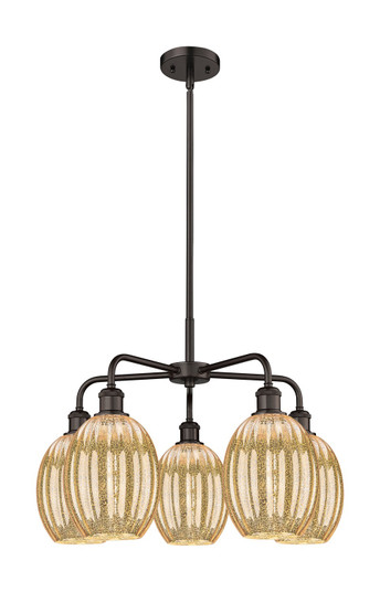 Ballston Five Light Chandelier in Oil Rubbed Bronze (405|5165CROBG4596ME)