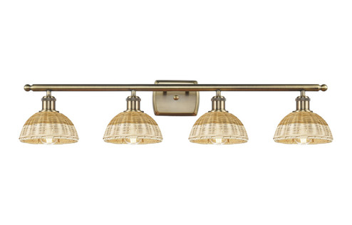 Ballston Four Light Bath Vanity in Antique Brass (405|5164WABNBD275NAT)