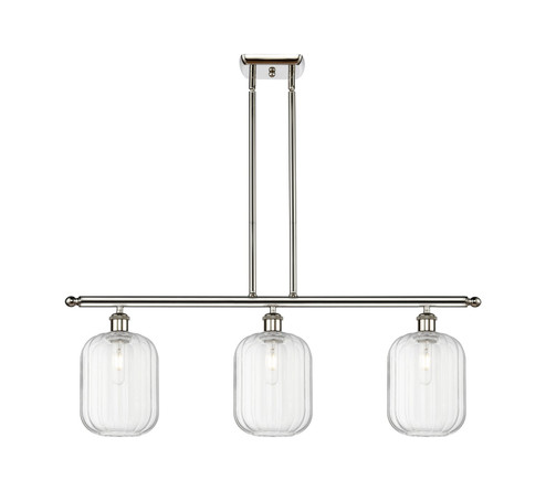 Ballston Three Light Island Pendant in Polished Nickel (405|5163IPNG4607CL)