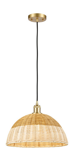 Ballston One Light Mini Pendant in Satin Gold (405|5161PSGNBD216NAT)